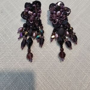 Earrings to match eggplant Soulmate dress.